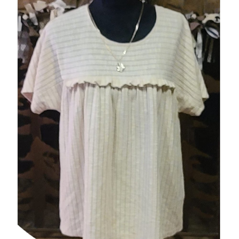 Cream Color Shift Top
